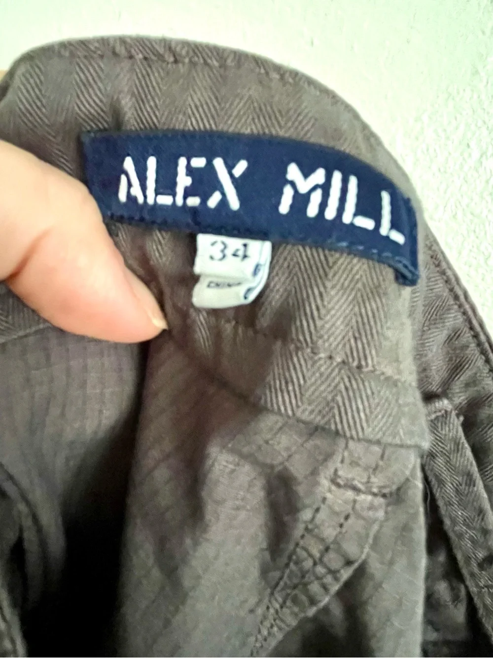 Alex Mill Field Pant in Herringbone Size 34 - Charcoal